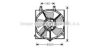 AVA QUALITY COOLING DN7522 Fan, radiator
